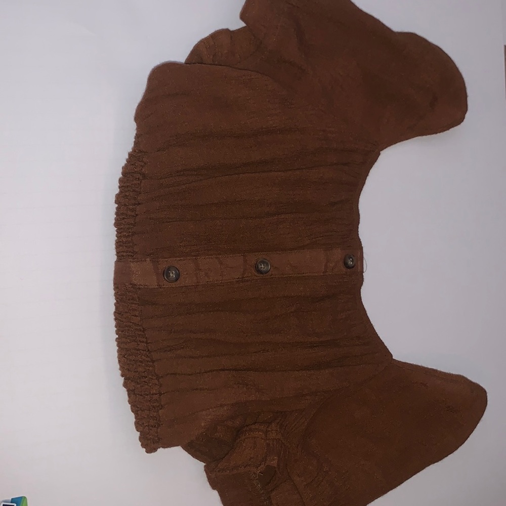 dark brown colored shirt